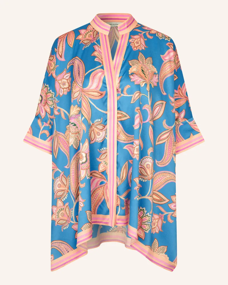 Kudibal Seidenbluse Mandydea Mit 3/4-Arm blau Blau