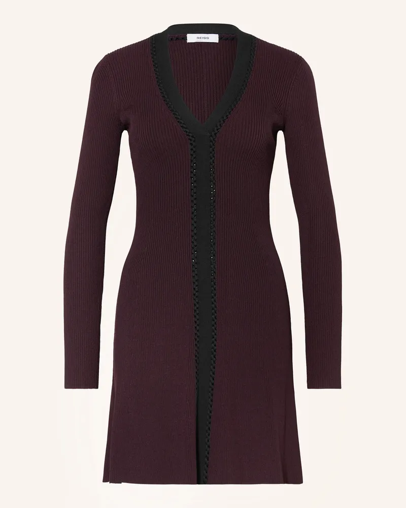 Reiss Strickkleid ALMA Dunkelrot