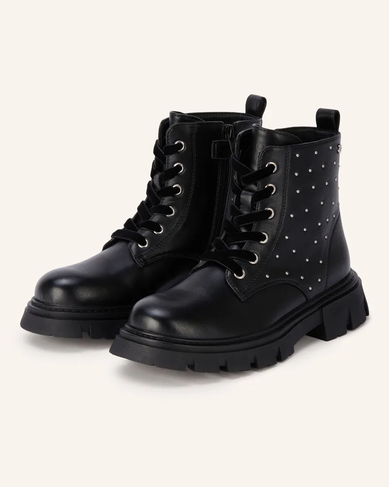 Gioseppo Schnürboots Mit Nieten schwarz Schwarz