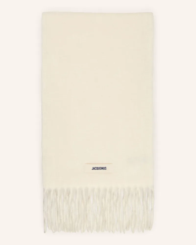 Jacquemus Schal L'echarpe Carro weiss Creme