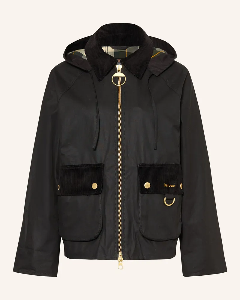 Barbour Jacke Carville Mit Abnehmbarer Kapuze schwarz Schwarz