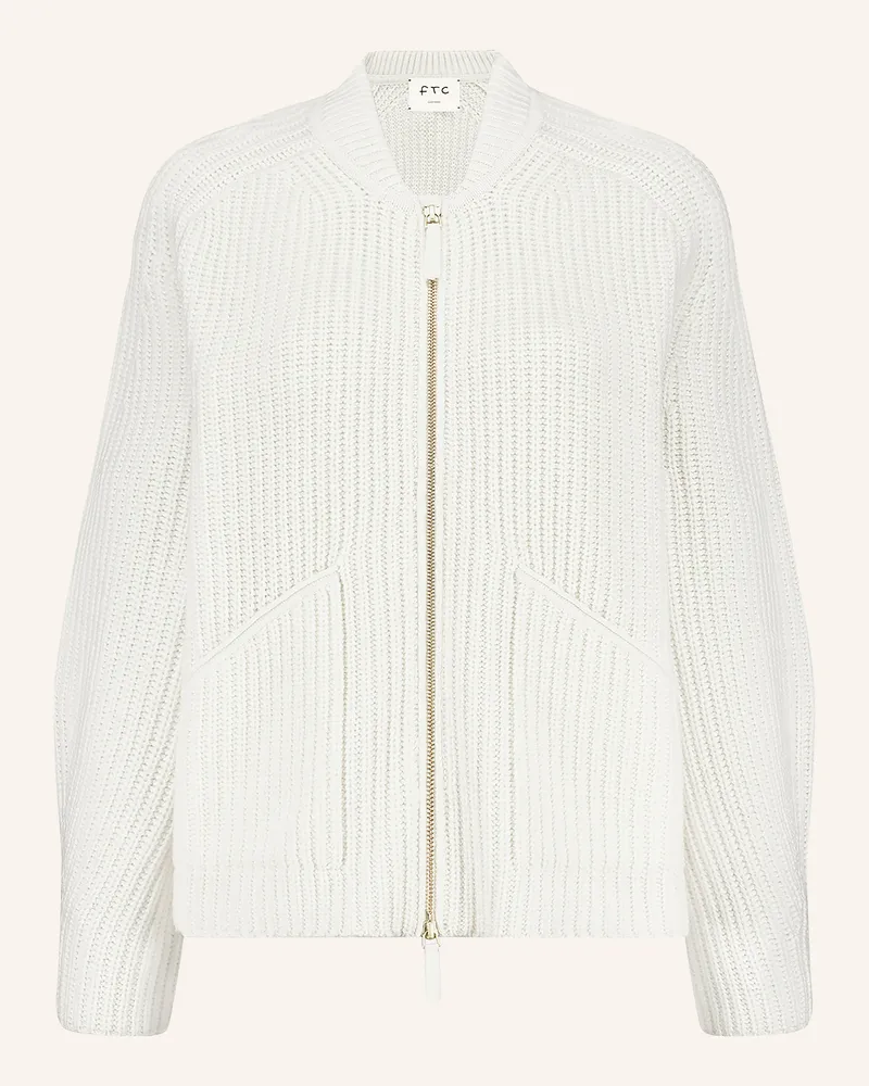 FTC Cashmere Strickjacke Aus Cashmere weiss Creme
