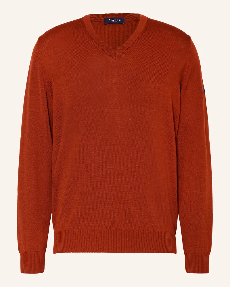 Maerz Pullover rot Cognac