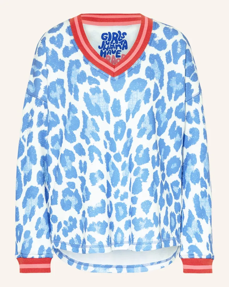 Grace Sweatshirt mit Pailletten Blau