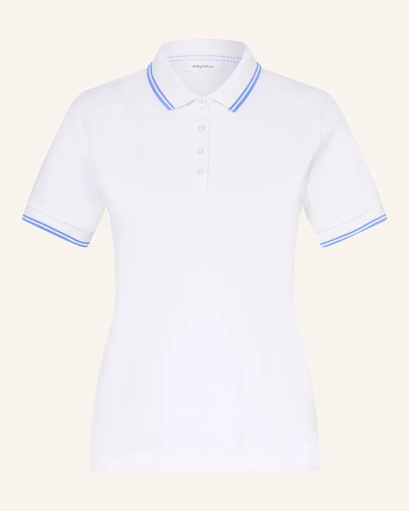 Darling Harbour Piqué-Poloshirt Weiß