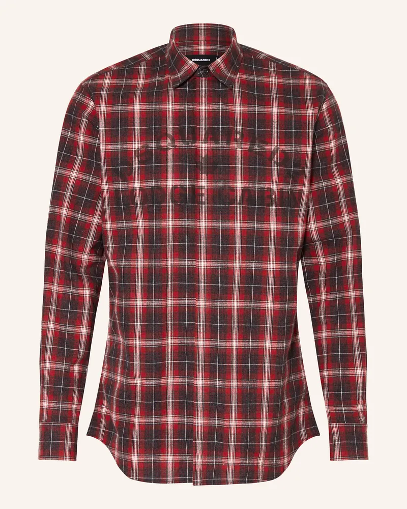 Dsquared2 Hemd Slim Fit Dunkelrot