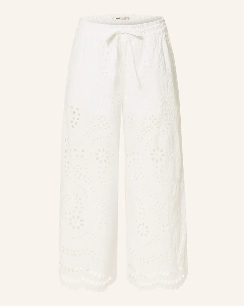 only Culotte aus Lochspitze Weiss