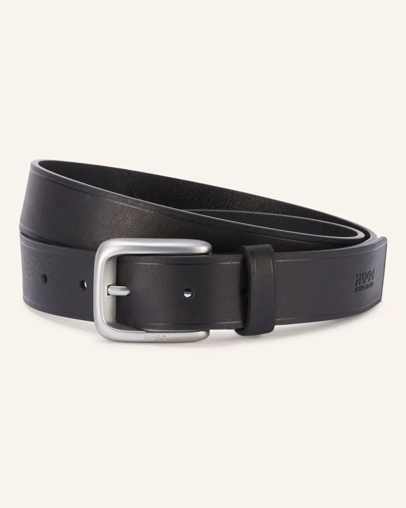 HUGO BOSS Ledergürtel Go schwarz Schwarz