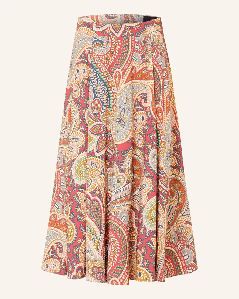 Etro Faltenrock Dunkelrot