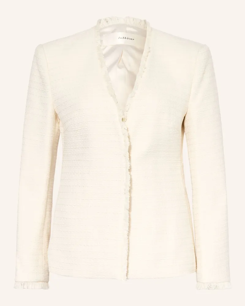 InWear Bouclé-Blazer Cheyanneiw weiss Creme