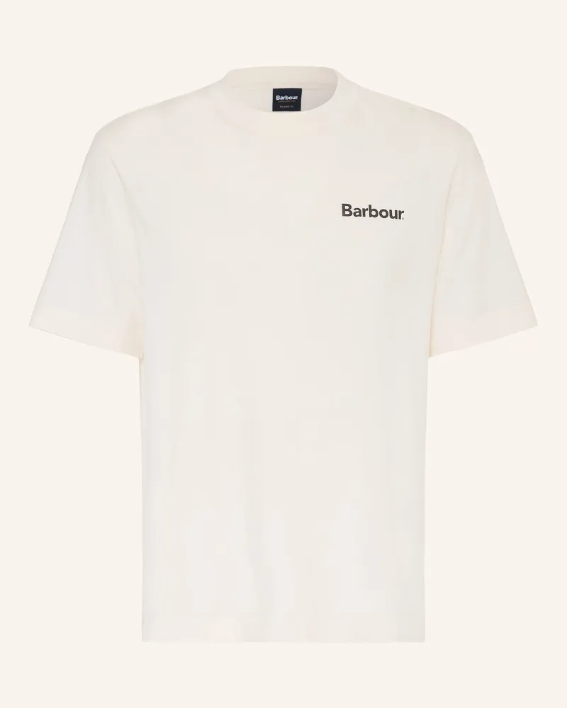 Barbour T-Shirt Packling weiss Creme