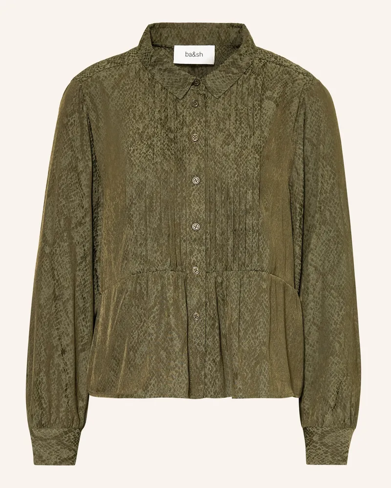 ba&sh Hemdbluse Riata Mit Plissees gruen Oliv