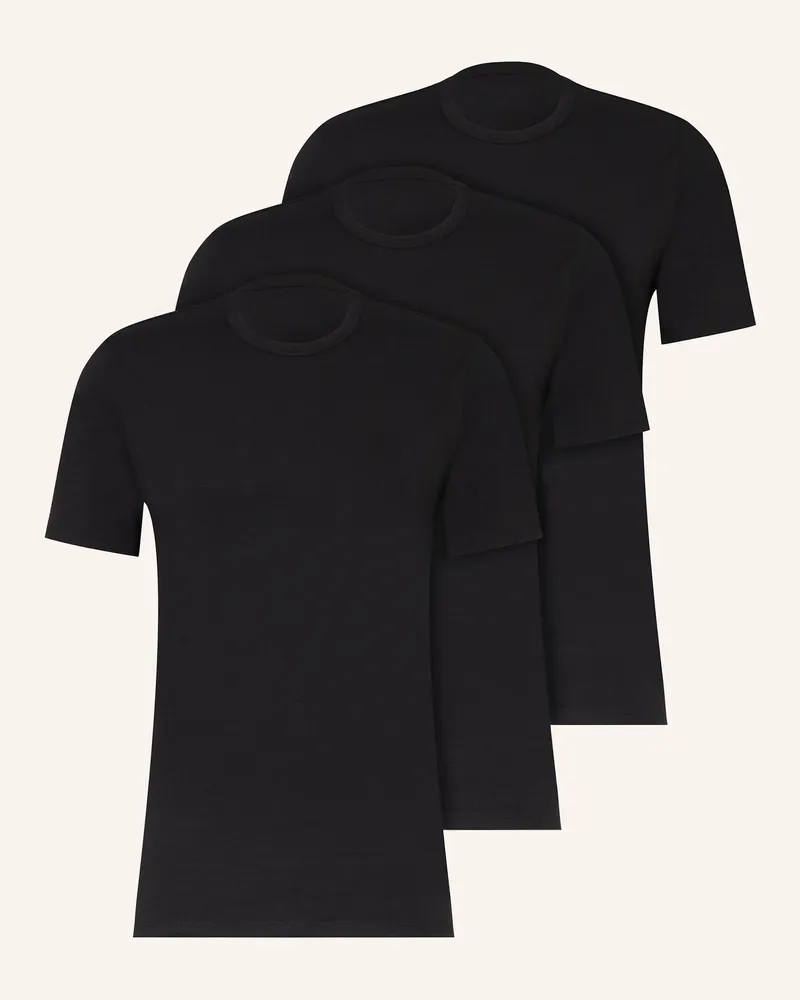 Calvin Klein 3er-Pack T-Shirts Cotton Stretch Blend schwarz Schwarz