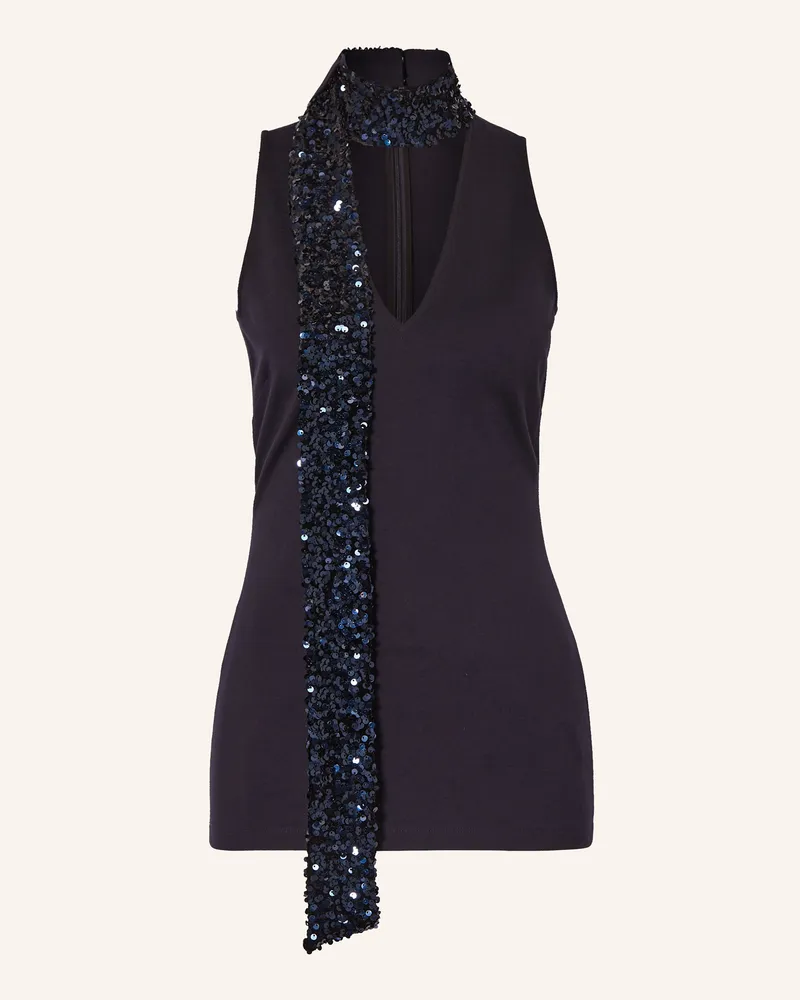 Dorothee Schumacher Top EMOTIONAL ESSENCE mit Pailletten Dunkelblau