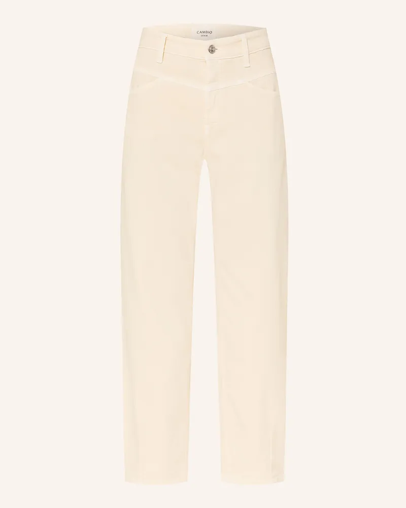 Cambio Cropped Jeans Elin weiss Creme
