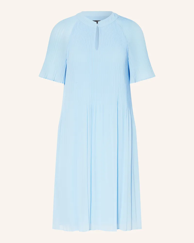 COMMA Plisseekleid Hellblau