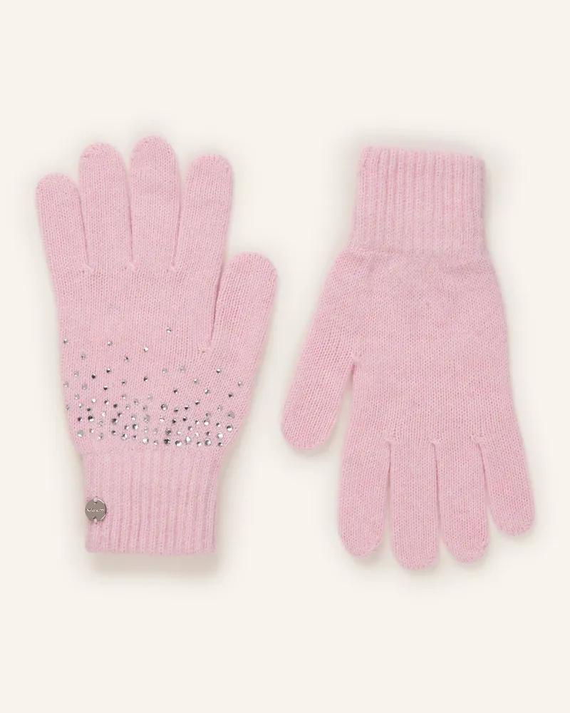 Marc Cain Handschuhe Mit Schmucksteinen rosa 208