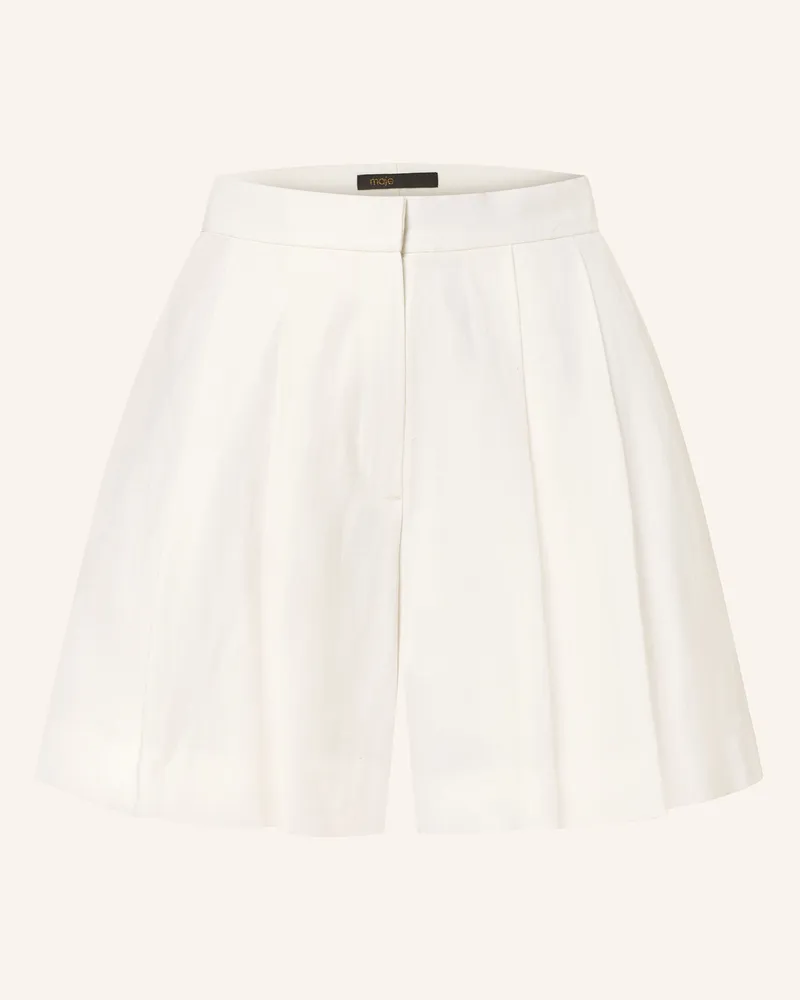 Maje Shorts mit Leinen Ecru