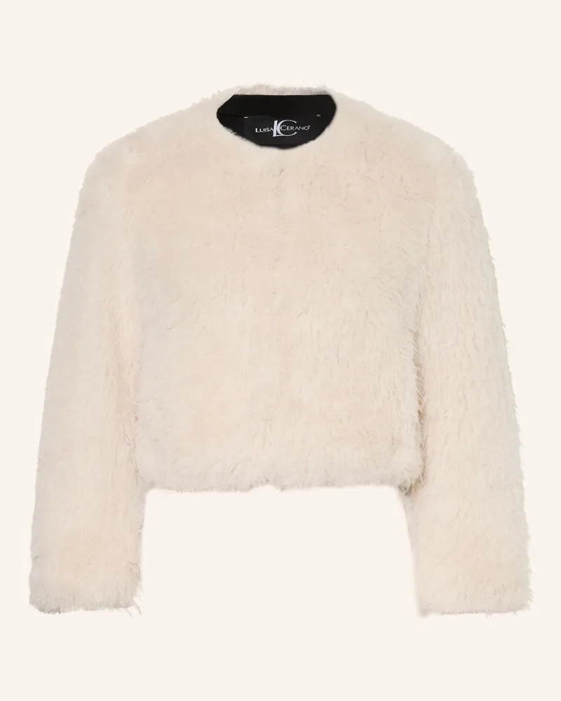 Luisa Cerano Kunstfell-Jacke weiss Creme