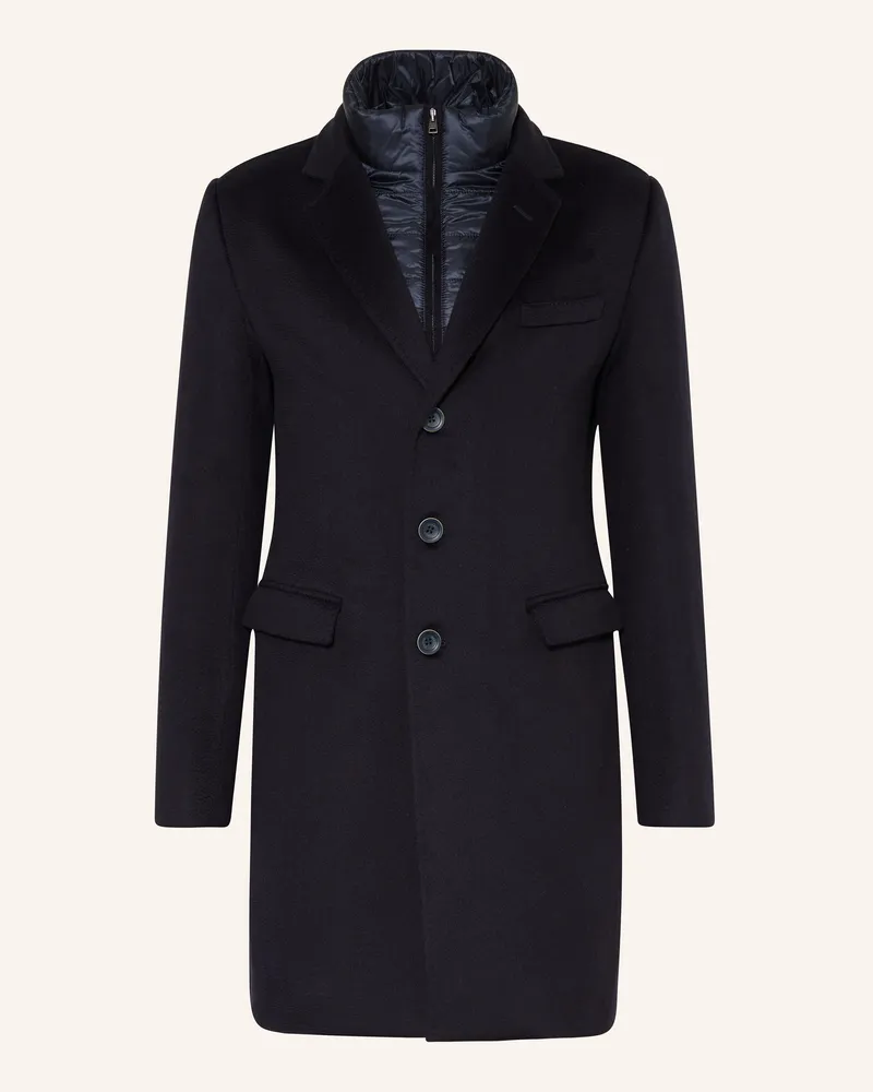 Herno Cashmere-Mantel Mit Herausnehmbarer Blende blau Dunkelblau