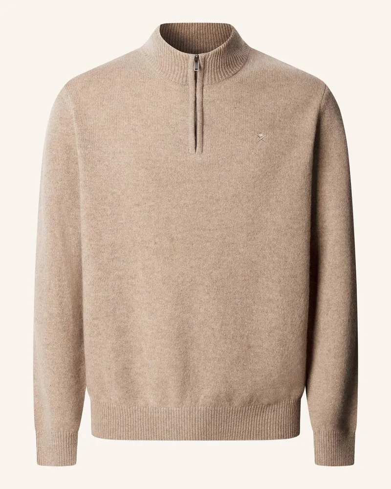 Hackett Pullover Lambswool Hzip beige Beige