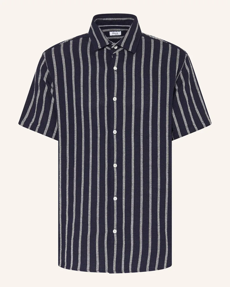 paul Kurzarm-Hemd Comfort Fit blau Dunkelblau