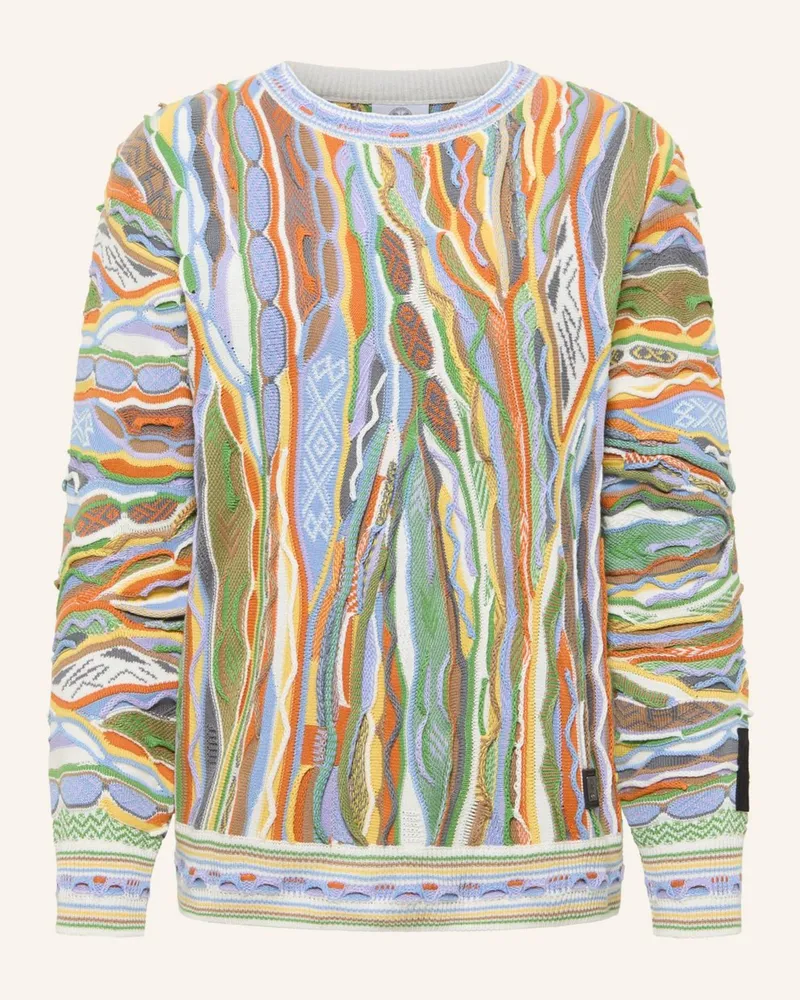 Carlo Colucci Jacquard Strickpullover Fanti weiss Weiss