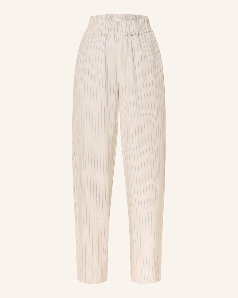 Selected Marlenehose mit Leinen Beige