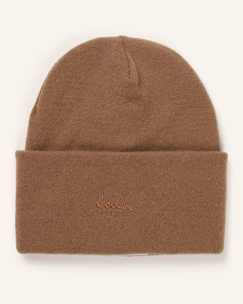 Lala Berlin Mütze Bina braun Camel