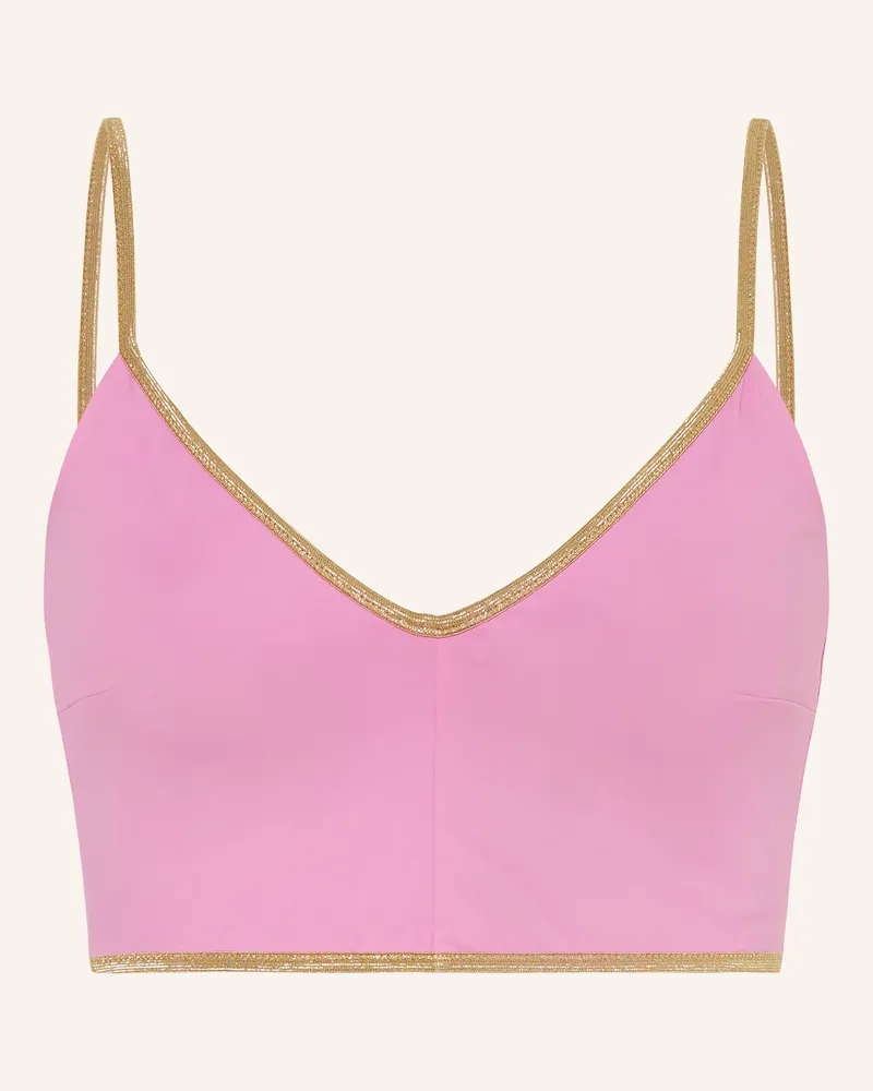MYMARINI Bustier-Bikini-Top VACATION TOP SHINE zum Wenden mit UV-Schutz 50 Cognac
