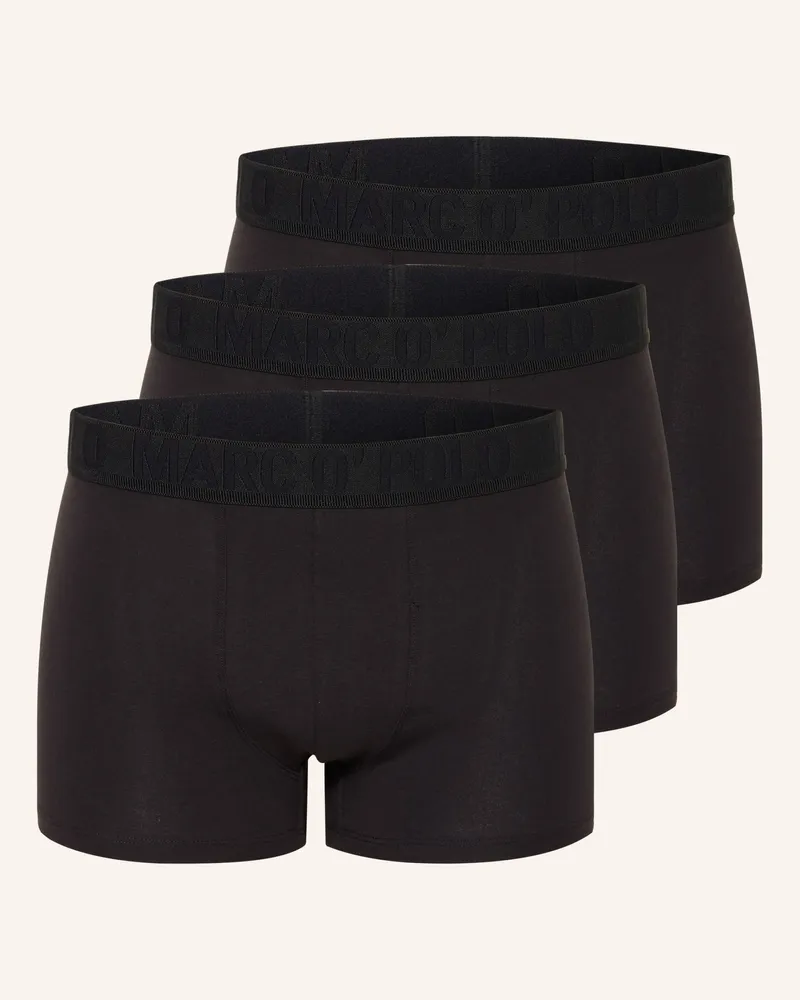 Marc O'Polo 3er-Pack Boxershorts Schwarz