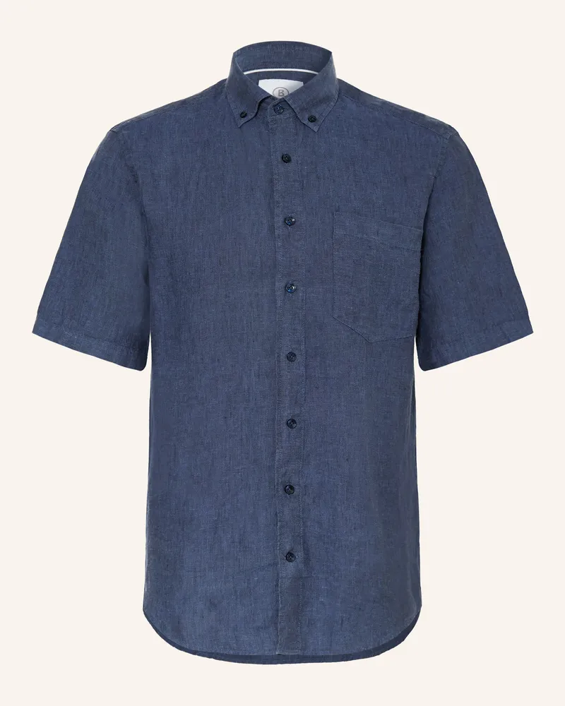 Bogner Kurzarm-Hemd LYKOS-5 Comfort Fit aus Leinen Blau