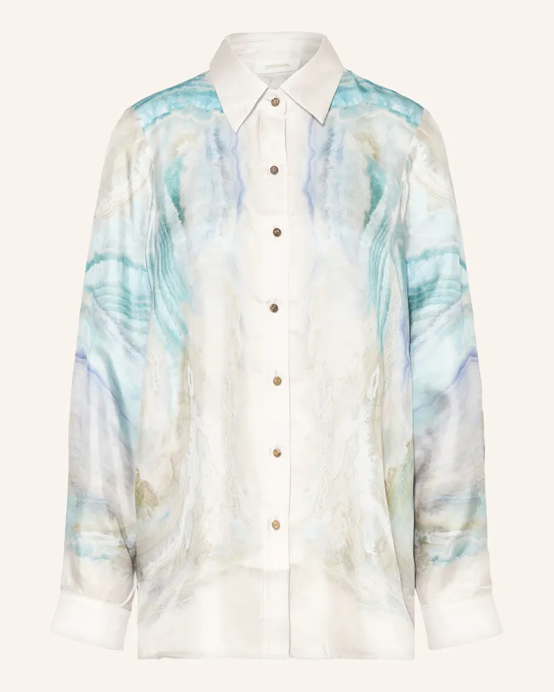 Zimmermann Hemdbluse ILLUMINATE aus Seide Hellblau