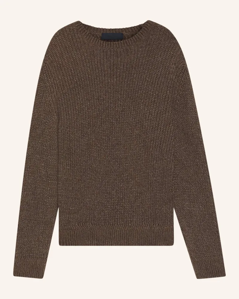 HUGO BOSS Pullover HILARE_DB Regular Fit Braun