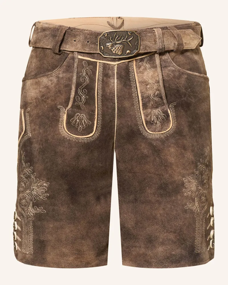 Spieth & Wensky Trachten-Lederhose Graciano braun Dunkelbraun