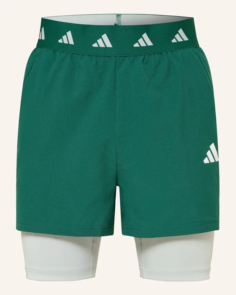 adidas 2-in1-Trainingsshorts Gym+ gruen Grün