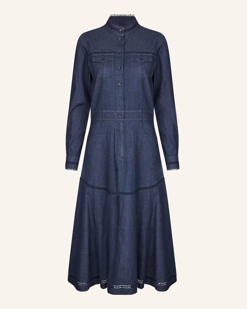 Kudibal Jeanskleid Augusta Mit Spitze blau Dunkelblau