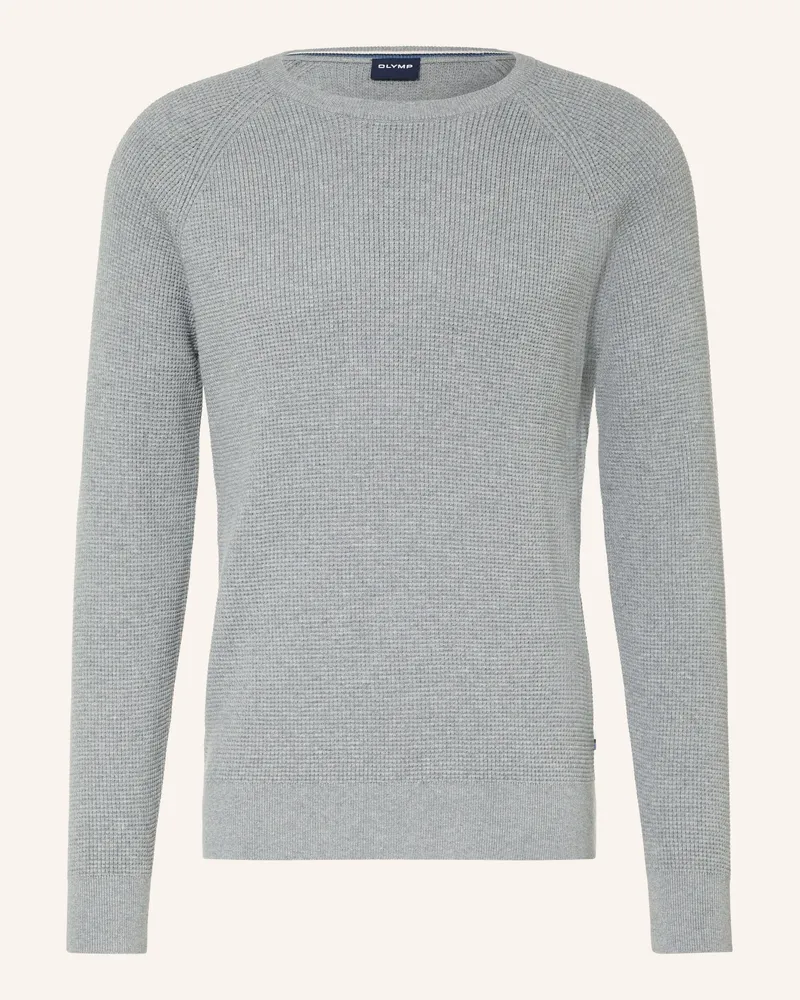 Olymp Schurwoll-Pullover Level Five Body Fit grau Grau