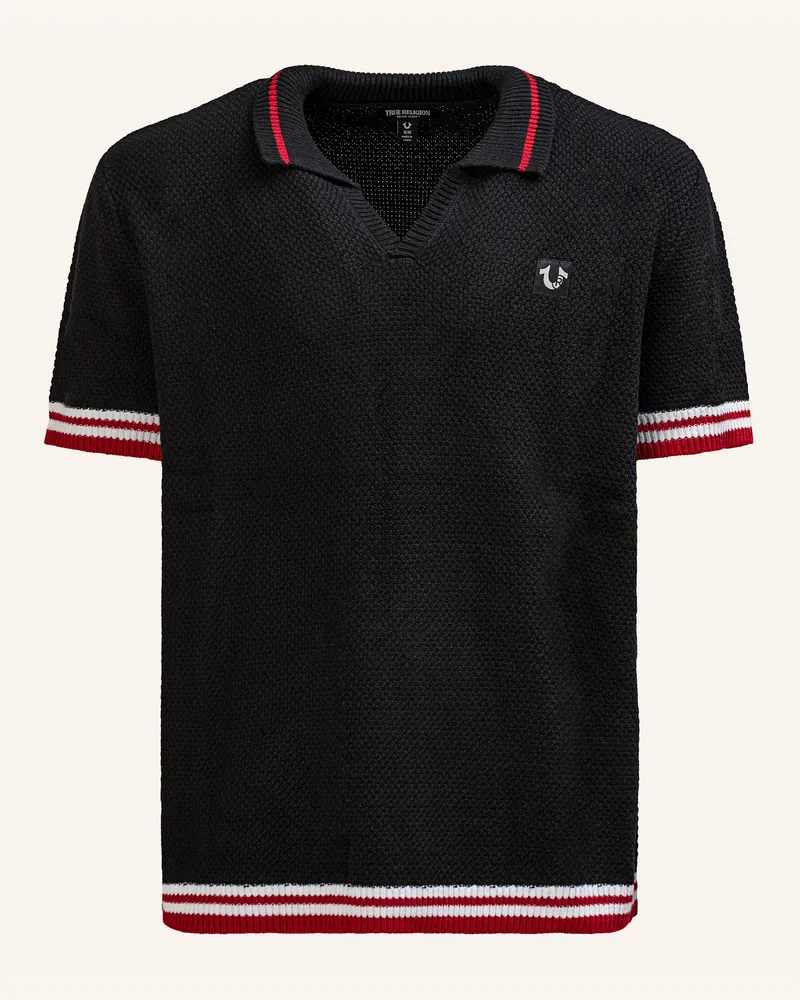 True Religion Poloshirt Schwarz