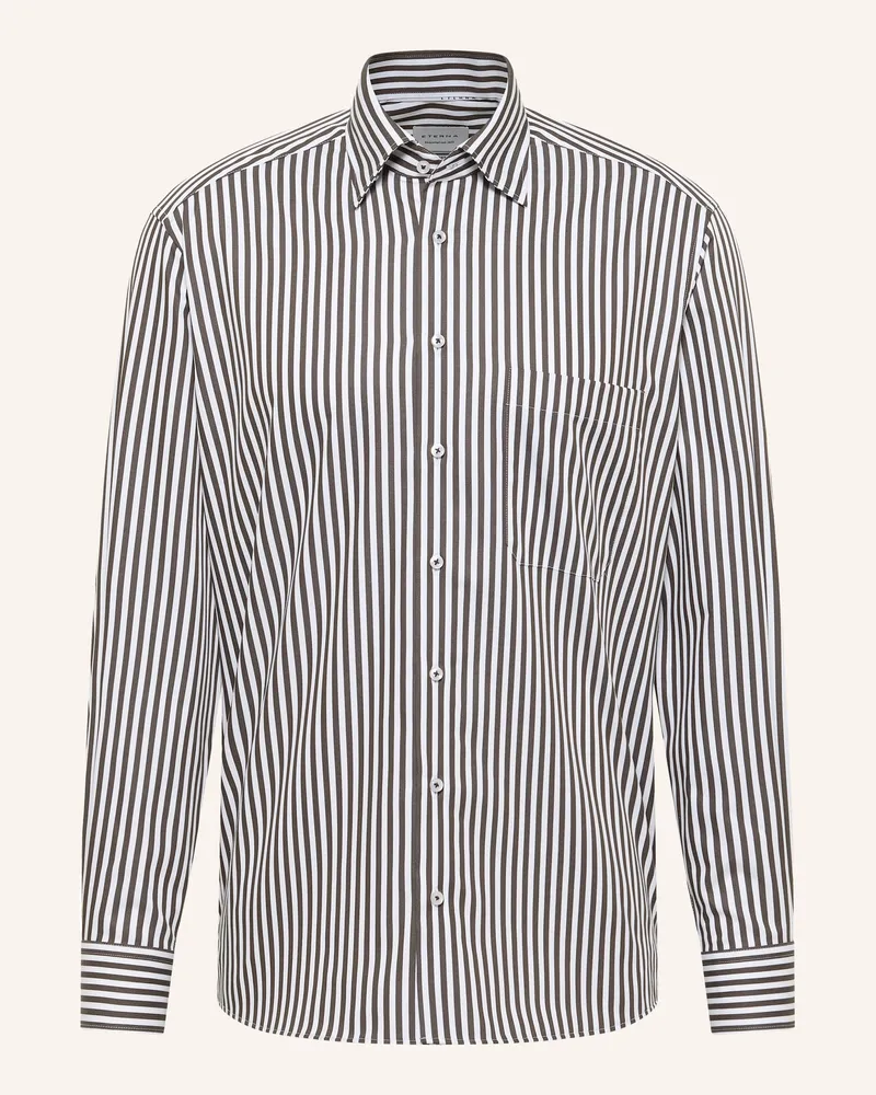 Eterna Hemd Comfort Fit Braun