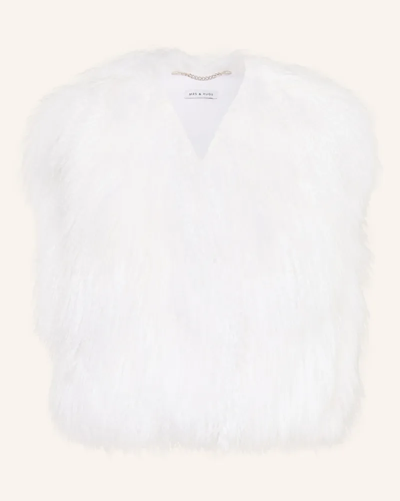 Mrs & HUGS Weste Weiss