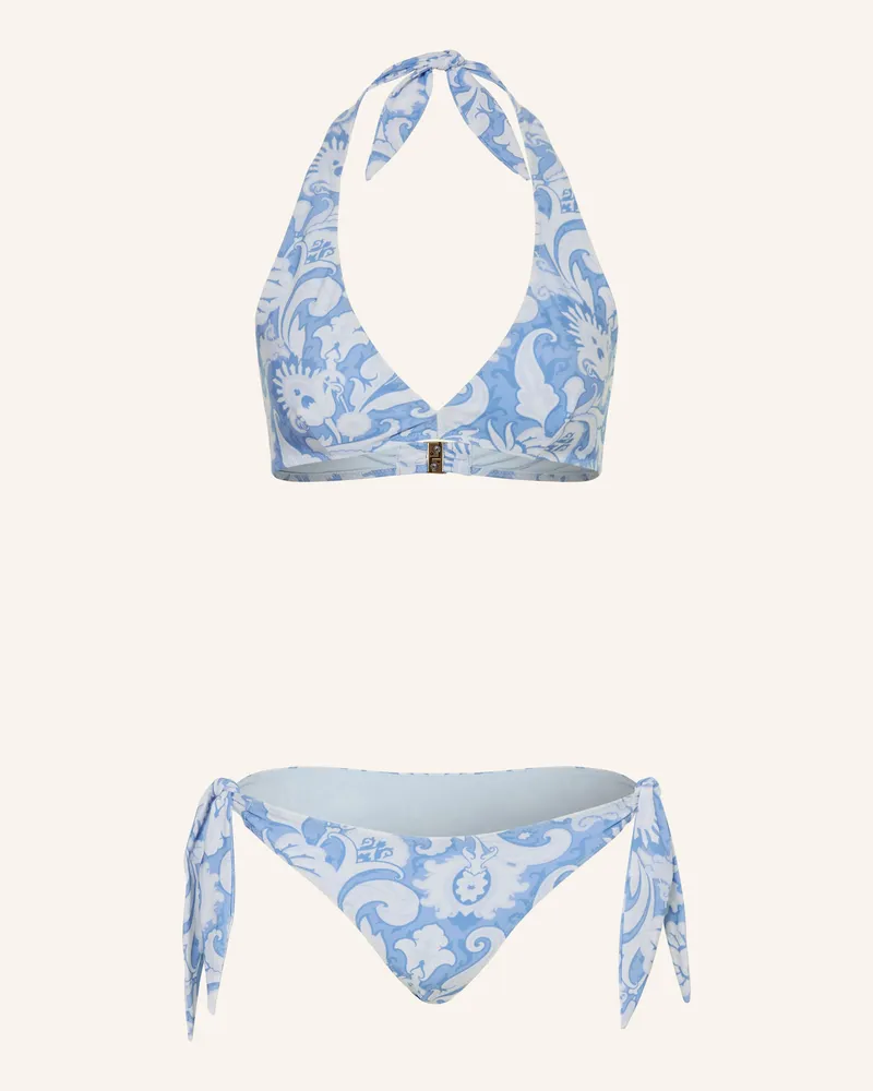 Etro Neckholder-Bikini Hellblau