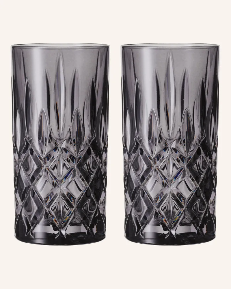 Nachtmann 2er-Set Longdrinkgläser Noblesse grau Dunkelgrau