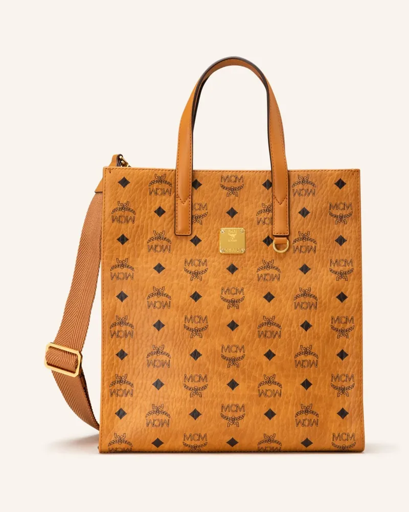 MCM Shopper Aren braun Cognac