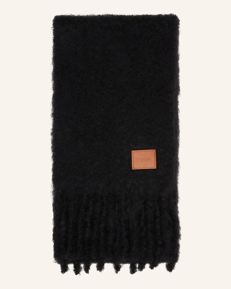 Loewe Mohair-Schal Schwarz