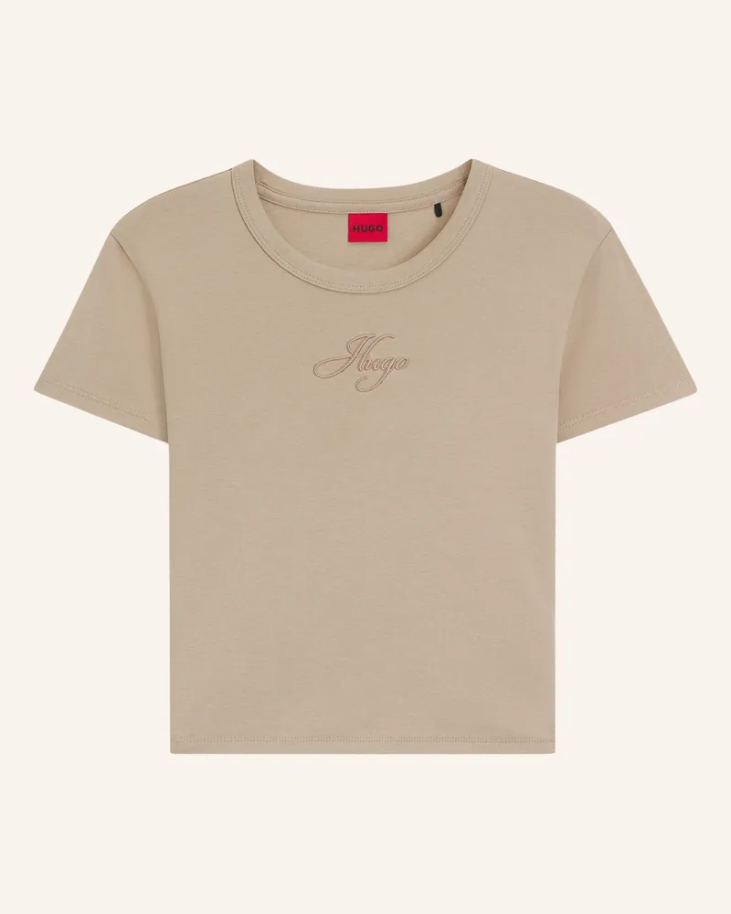 HUGO BOSS T-Shirt DELANOR_3 Hellbraun