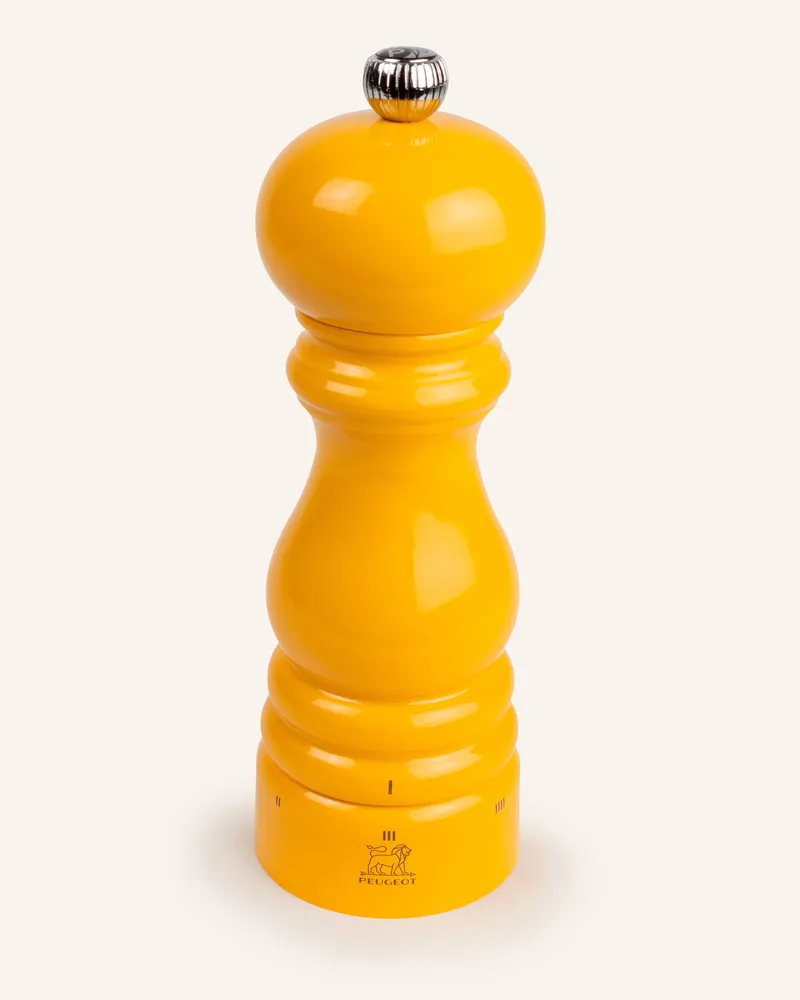 Peugeot Pfeffermühle Paris gelb Dunkelgelb