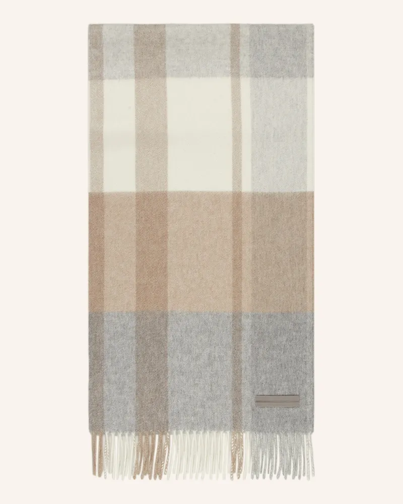 Ermenegildo Zegna Cashmere-Schal beige Weiss