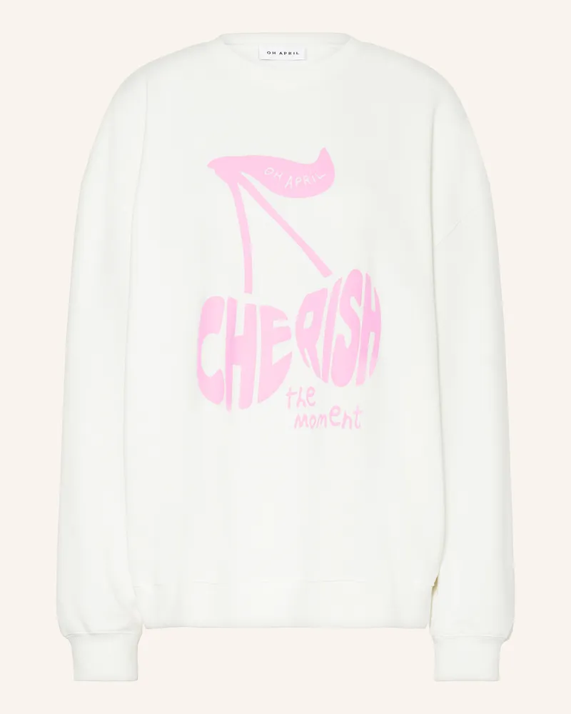 OH APRIL Sweatshirt OV Weiss