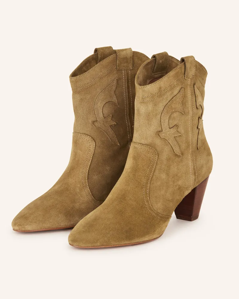 ba&sh Cowboy Boots CASEY Khaki